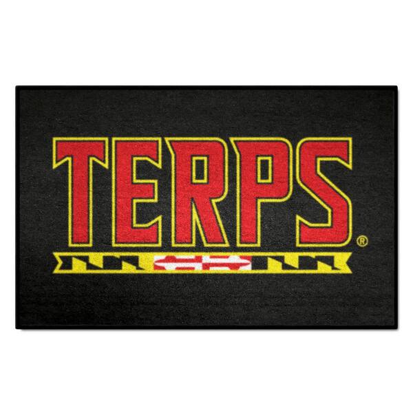FANMATS Maryland Terrapins Black 2 ft. x 3 ft. Starter Mat Area Rug