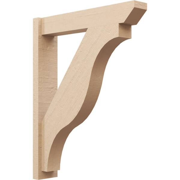 Ekena Millwork 6 in. x 38 in. x 30 in. Funston Slat Rough Cedar Woodgrain Timberthane Polyurethane Outlooker, Primed Tan
