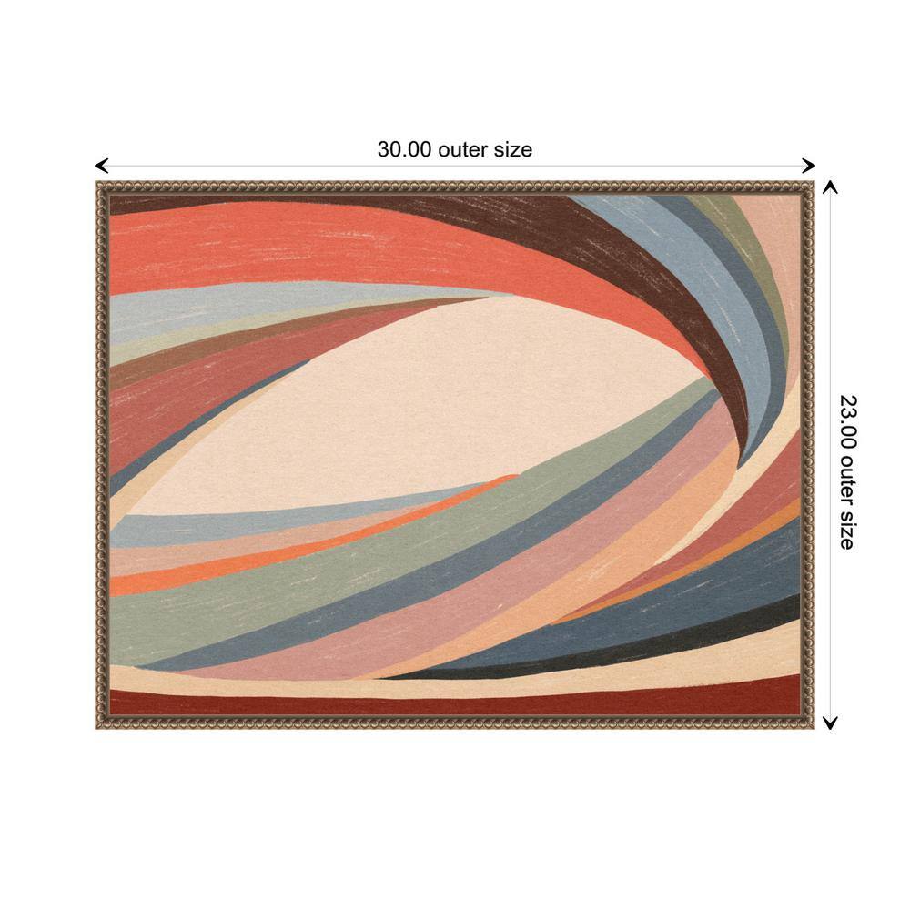 Retro Multicolor Beaded Framed Abstract Canvas Wall Art