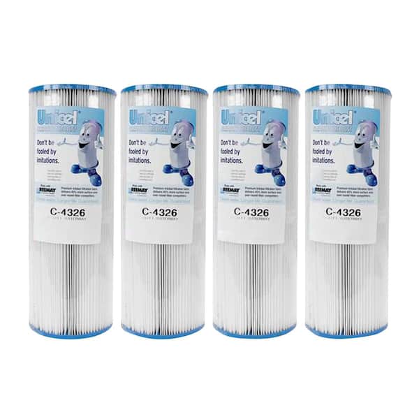 Unicel 4.94 in. Dia 25 sq. ft. Pool Replacement Filter Cartridge (4-Pack)