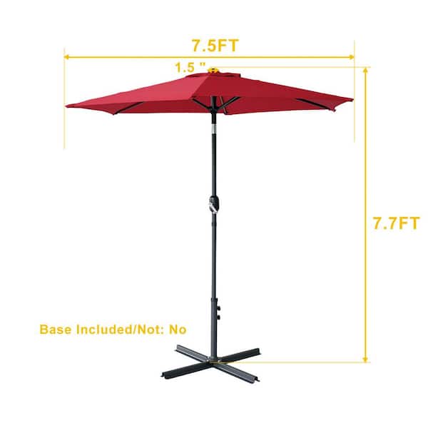 Casainc 7 Ft Metal Market Tilt, 7.5 Patio Umbrella