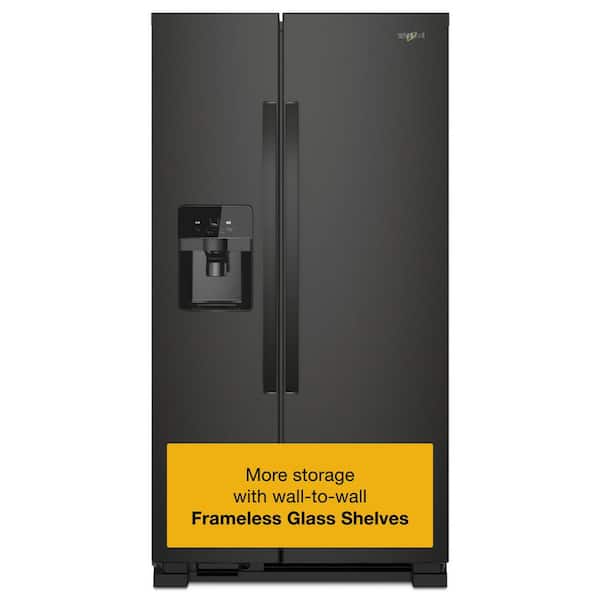 25 cu. ft. Side by Side Refrigerator in Black