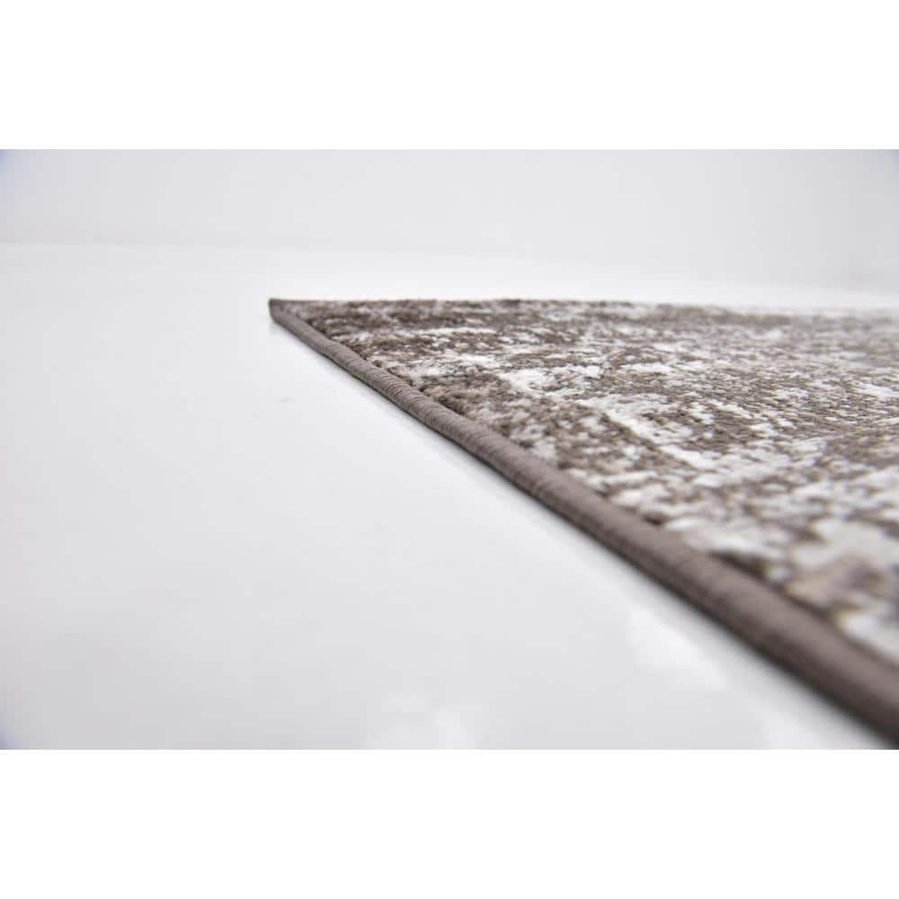 Casino Sofia 6' 1" Square Brown Indoor Easy-Care Rug
