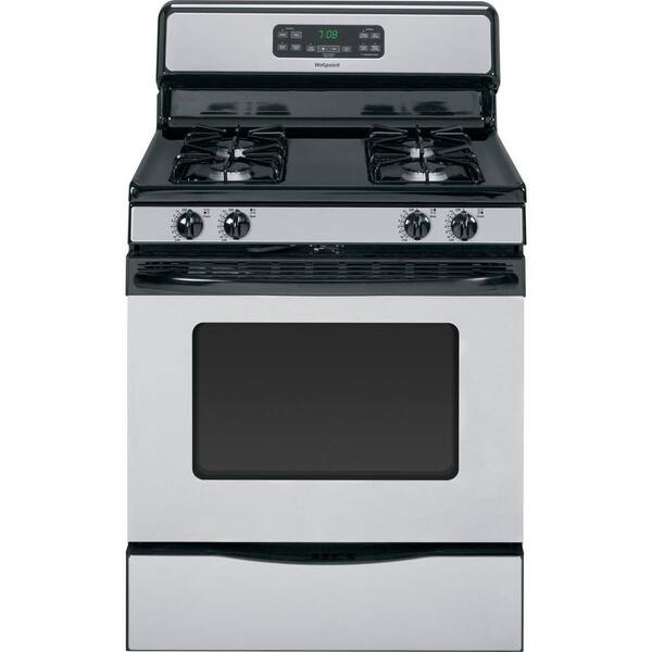 Hotpoint 4.8 cu. ft. Gas Range with Self-Cleaning Oven in Stainless Steel