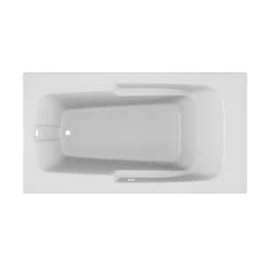 Cetra 60 in. x 32 in. Rectangle PURE AIR Bathtub with Left Drain in White