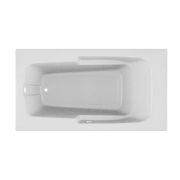 JACUZZI Cetra 60 in. x 32 in. Rectangle PURE AIR Bathtub with Left Drain in White
