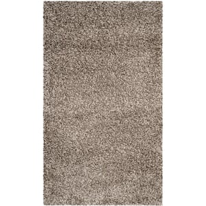 Milan Shag Gray 3 ft. x 5 ft. Solid Area Rug