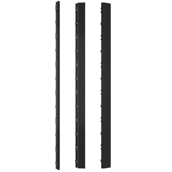 NewTechWood 1/6 ft. x 3 ft. Quick Deck Composite Deck Tile Straight Fascia in Indian Ebony (2-Pieces per Box)