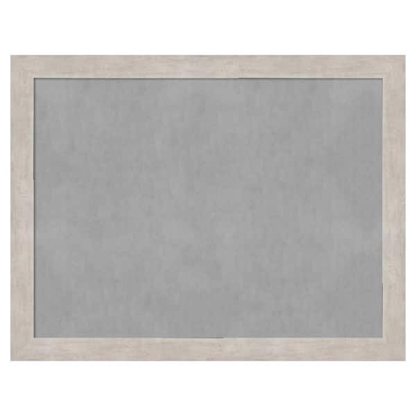 Amanti Art Marred Silver 27 in. x 21 in Framed Magnetic Board