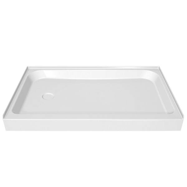 MAAX 60 in. x 32 in. Single Threshold Shower Base with Left Drain in White