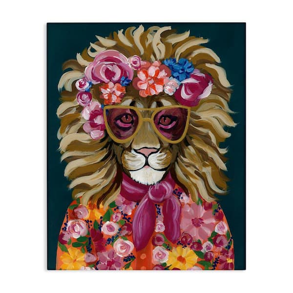 Stupell Industries Miami Living Lion by Yvette St. Amant Unframed Animal Graphic Art Print 48 in. x 36 in.