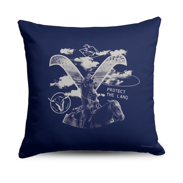 THE NORTHWEST GROUP Yellowstone Protect The Land Printed  18x18 Multi Color Throw Pillow