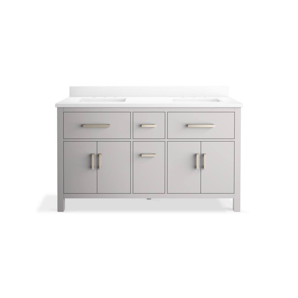 Kresla 60" Atmos Grey Double Vanity with Quartz Top