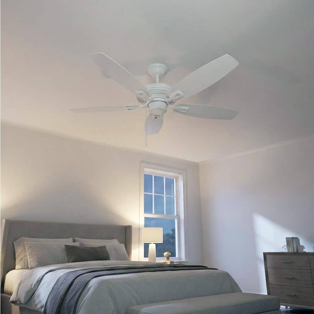 Hampton Bay North Pond 52 in. Indoor/Outdoor Matte White Ceiling