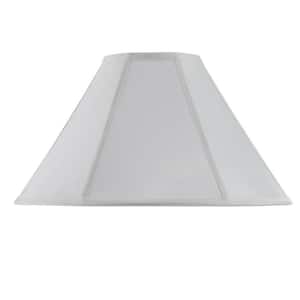 10 in. White Fabric Vertical Piped Coolie Shade