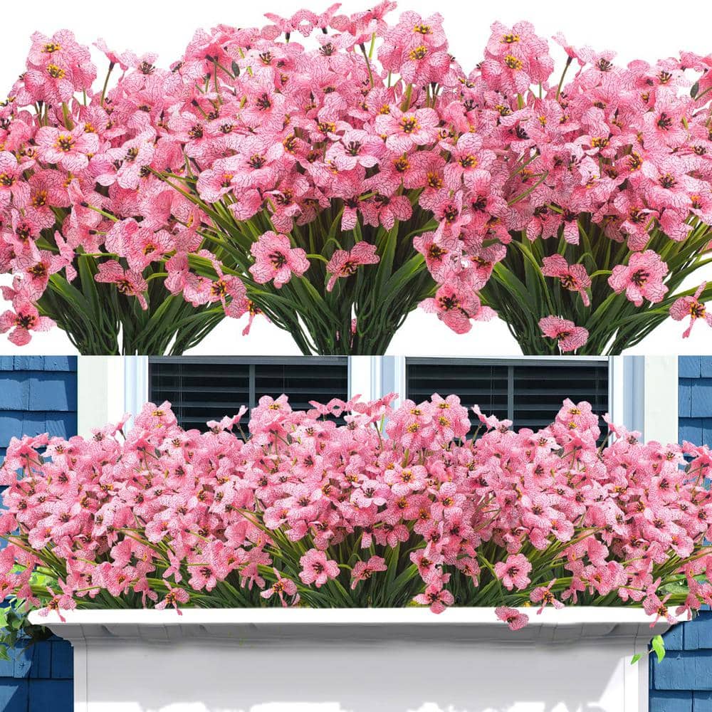 20 Bundles Pink 14 Inchches High Violet Artificial Flowers