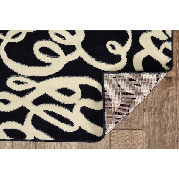 Kobe Sasha Blue and Bone 6 ft. 5 in. x 9 ft. 3 in. Area rug