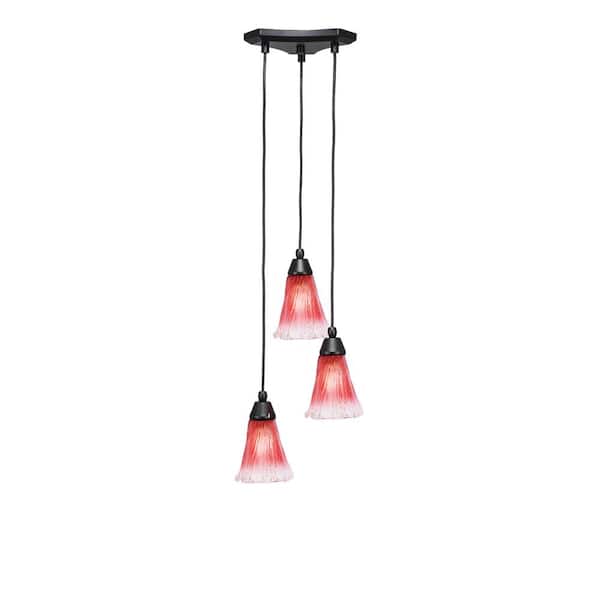 Jojospring Lynn 60-Watt 8-Light Antique Black Pendant Light