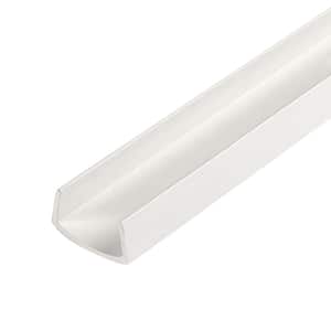 3/8 in. D x 3/4 in. W x 36 in. L White UV Stabilized Rigid PVC Plastic U-Channel Moulding Fits 3/4 in. Board (4-Pack)
