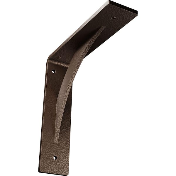 Ekena Millwork 2 in. x 8 in. x 8 in. Steel Hammered Dark Bronze Legacy Bracket
