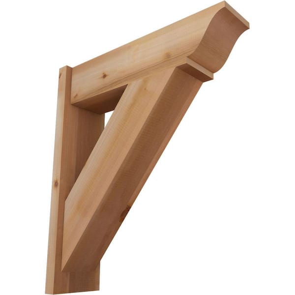 Ekena Millwork 8 in. x 30 in. x 26 in. Traditional Smooth Western Red Cedar Outlooker