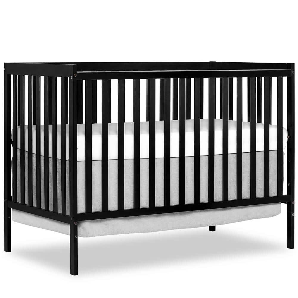 Dream On Me Synergy 5-in-1 Convertible Crib in Black  Greenguard Gold Certified