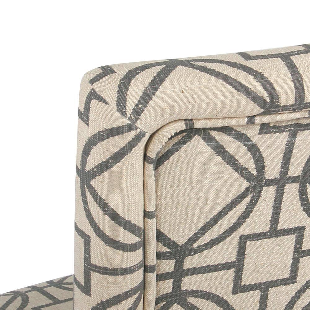 Elegant Gray Lattice 24" Wooden Counter Height Barstool