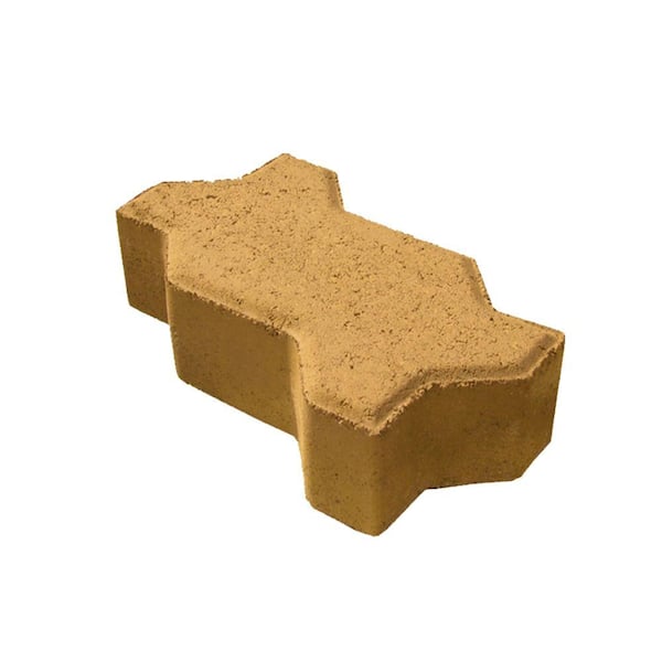 Tileco 4.5 in. x 9 in. 60 mm Tan Concrete Wave Paver