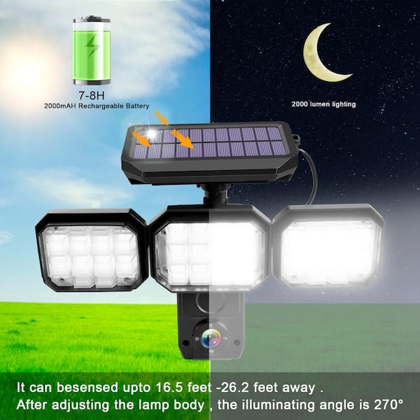 Security lights on sale with alarm