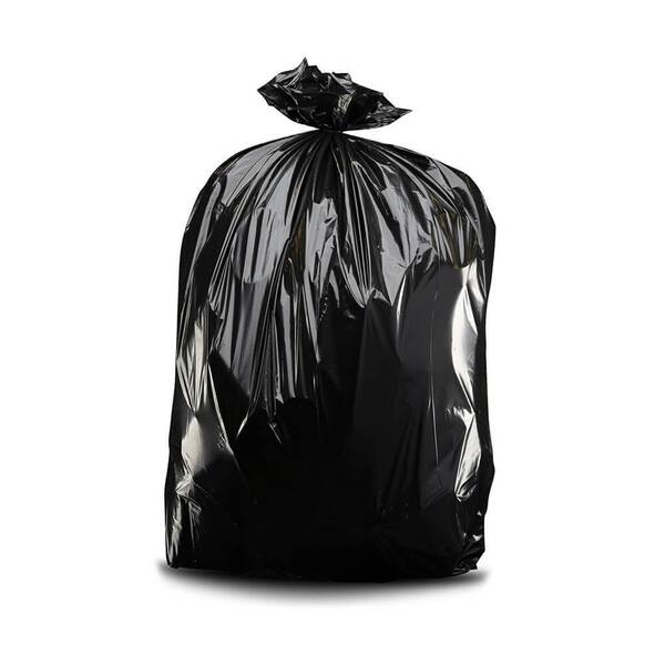 32-33 Gallon Contractor Trash Bags - Black, 50 Bags - 3 Mil