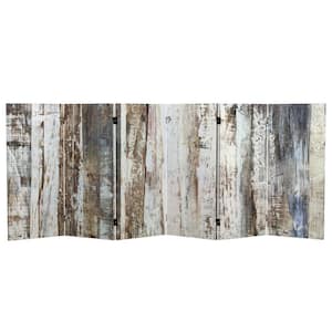 3 ft. Short Winter Woods Canvas 6-Panel Folding Screen