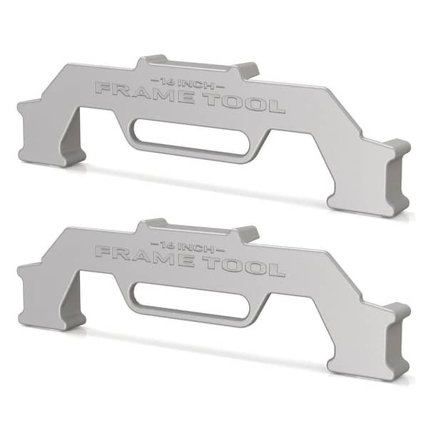 Unbranded 16 in. Cast Aluminum Wall Stud Framing Tool Precision Measurement Jig Tool for Framing Wall 2-Pack
