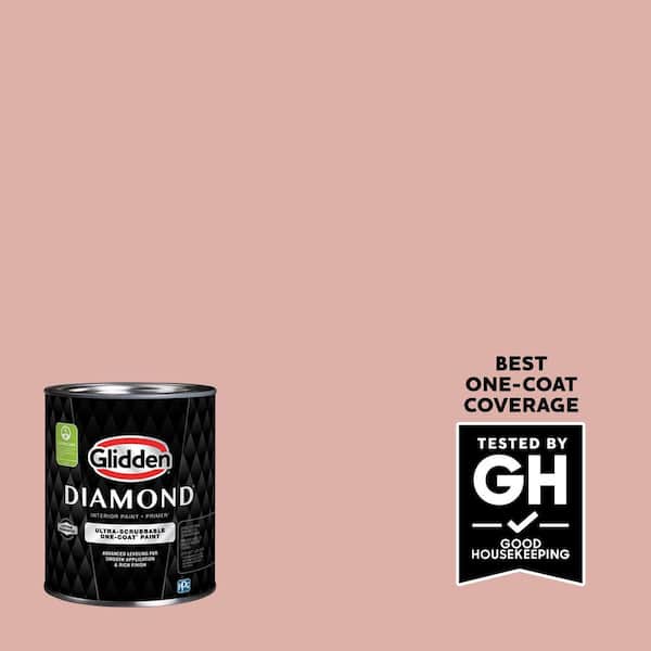 Glidden Diamond 1 qt. PPG1058-4 Mesa Pink Satin Interior Paint with Primer