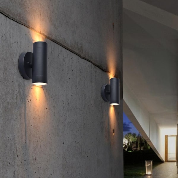Up-Down Wall Light LED Silver sconce Exterior Modern Outdoor Landscape Light 