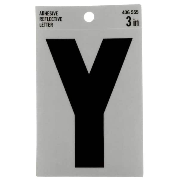 Everbilt 3 in. Vinyl Reflective Letter Y