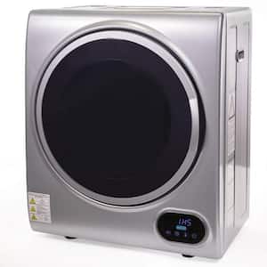 1.85 cu. ft. Portable Stainless Steel Automatic Laundry Tumble Dryer Machine with 3 Drying Modes and Timer in Silver