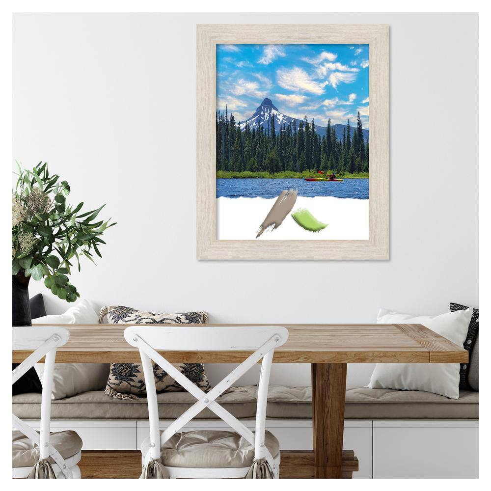 White Distressed Wood Hanging Picture Frame 33" x 27"