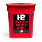 1 qt. Red Paint Pail with Strap and Brush Magnet Bucket