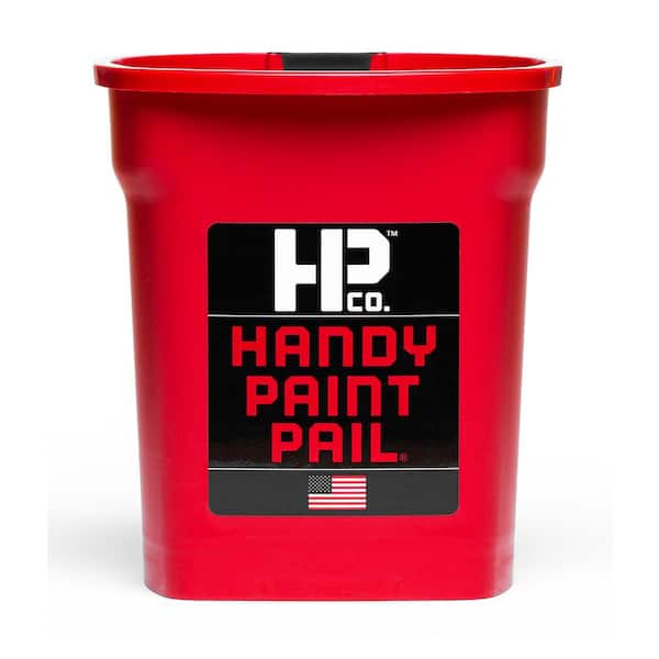 HANDy Paint Pail 1 qt. Red Paint Pail with Strap and Brush Magnet