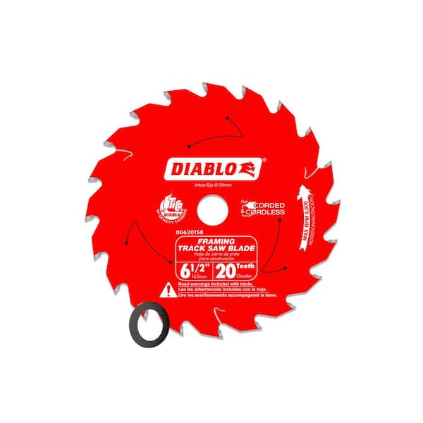 Diablo 6-1/2 in. 20-Tooth Framing Track Saw Blade