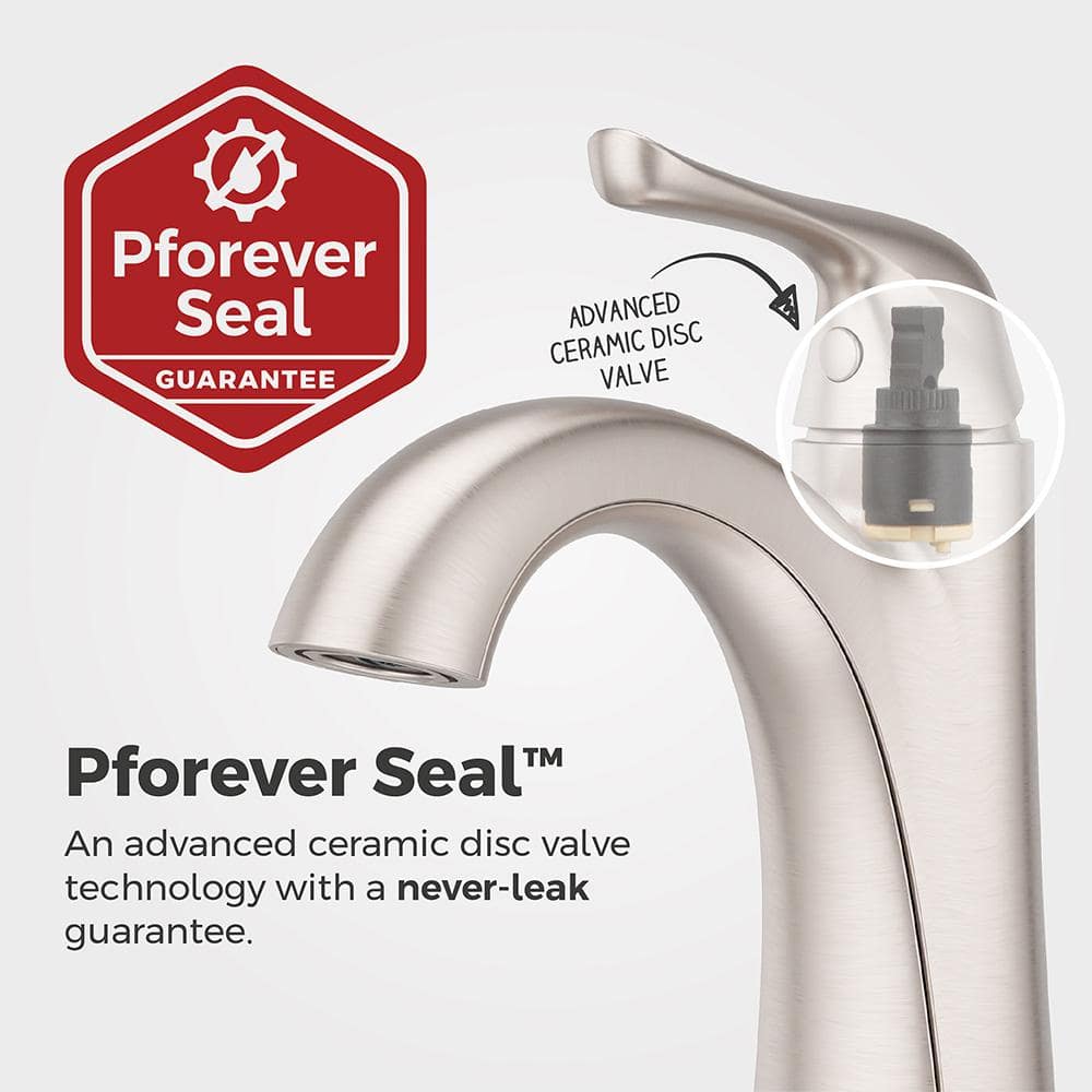 Willa Brushed Nickel Single Handle Bathroom Faucet