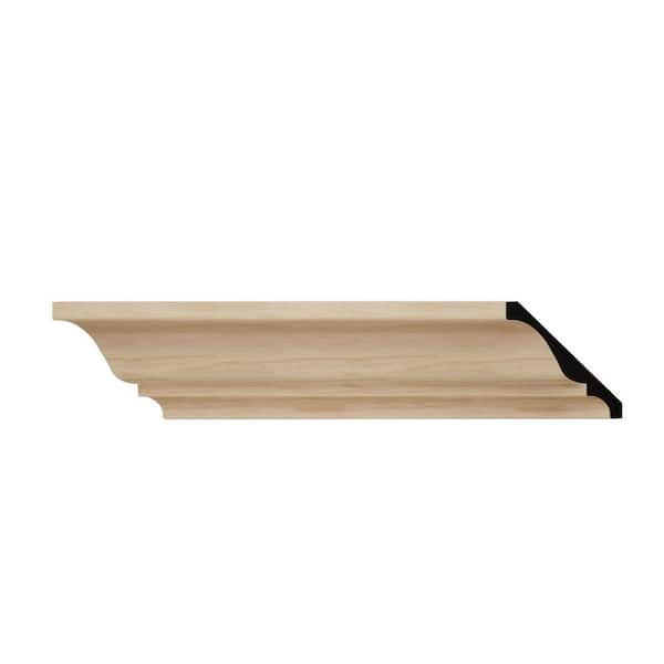 Ekena Millwork WM45 3.75 in. D x 3.69 in. W x 6 in. L Wood (White Oak) Crown Moulding Sample