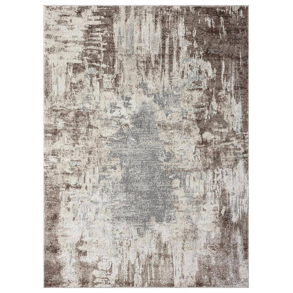 Euston Collection Brown 6x9 Modern Abstract Polypropylene Area Rug 7680 ...