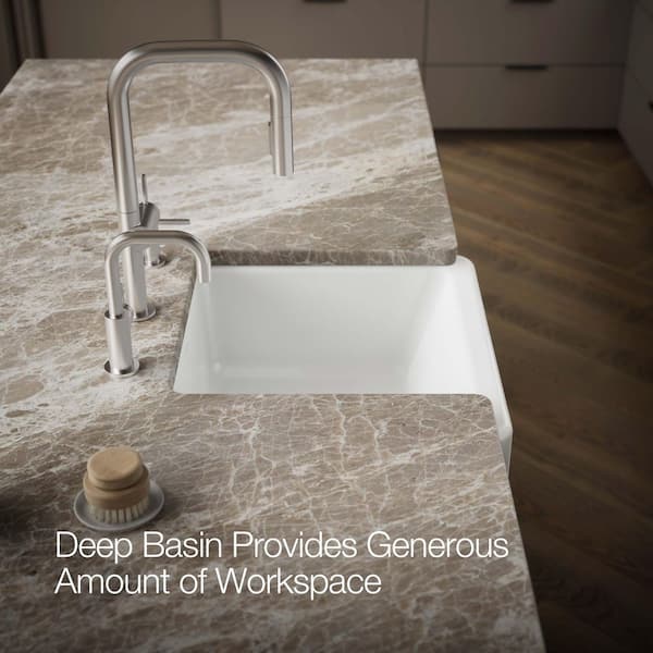 Support D'évier Kohler Whitehaven K-8395-ST – Acier Inoxydable, 61 Cm, Lavable Lave-vaisselle