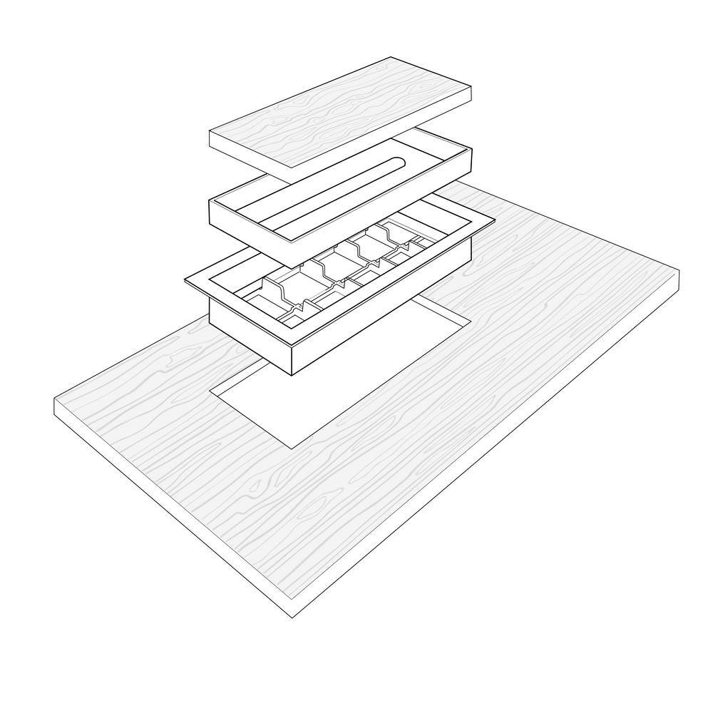 Matte Black 4-in x 12-in ABS Resin Floor Register