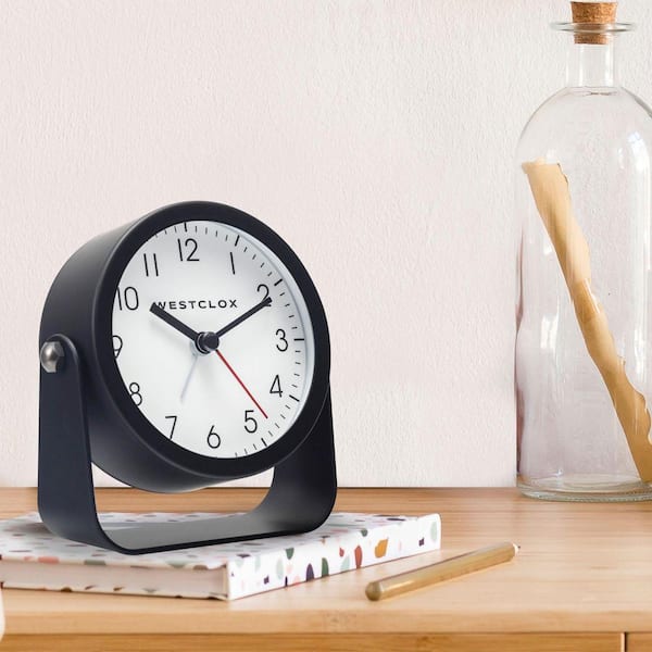 Westclox 3.5 in. Black Tilt Alarm Clock 75221 - The Home Depot