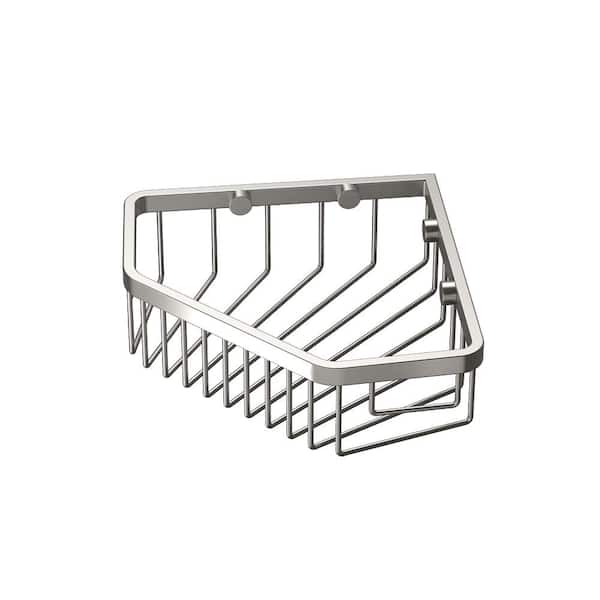 Satin Nickel Steel Corner Shower Basket, Better Homes & Gardens, 1