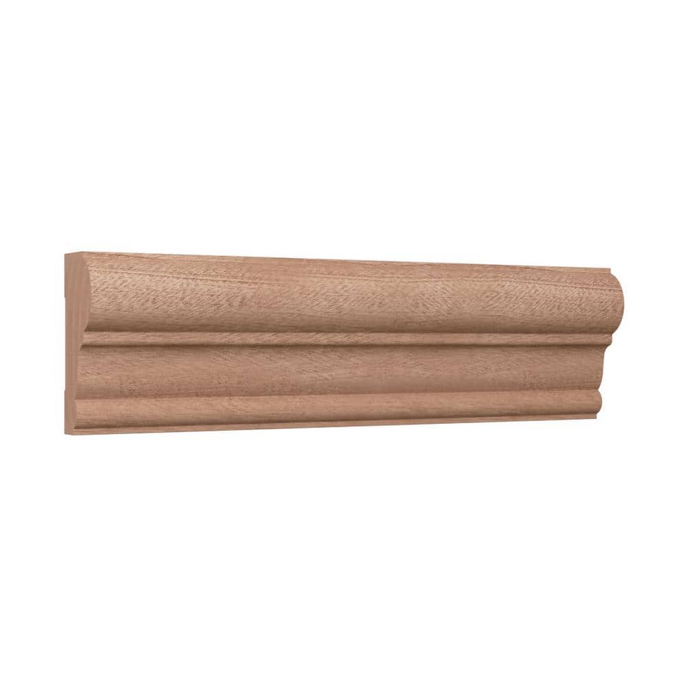 Sapele Mahogany 96" Solid Wood Chair Rail Molding