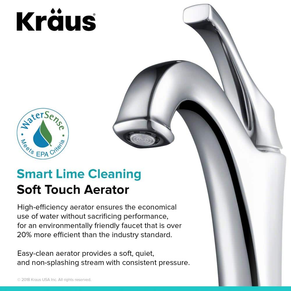 Elegant Arlo 12" Chrome Single-Handle Vessel Bathroom Faucet