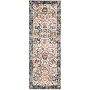 Demeter Dark Blue 2 ft. 7 in. x 7 ft. 3 in. Runner Rug